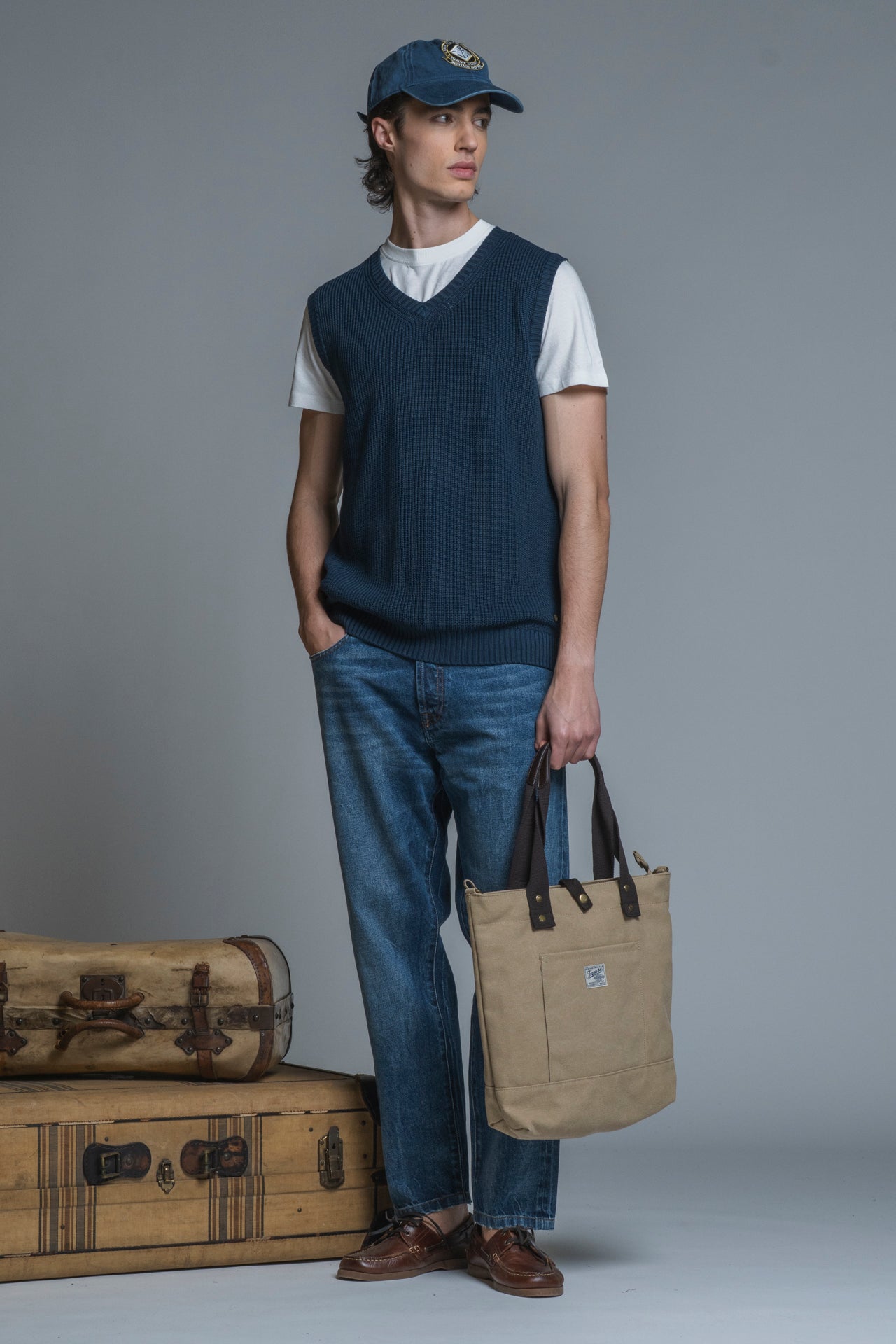 KEEGAN GILET IN COTTON