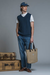 KEEGAN GILET IN COTTON