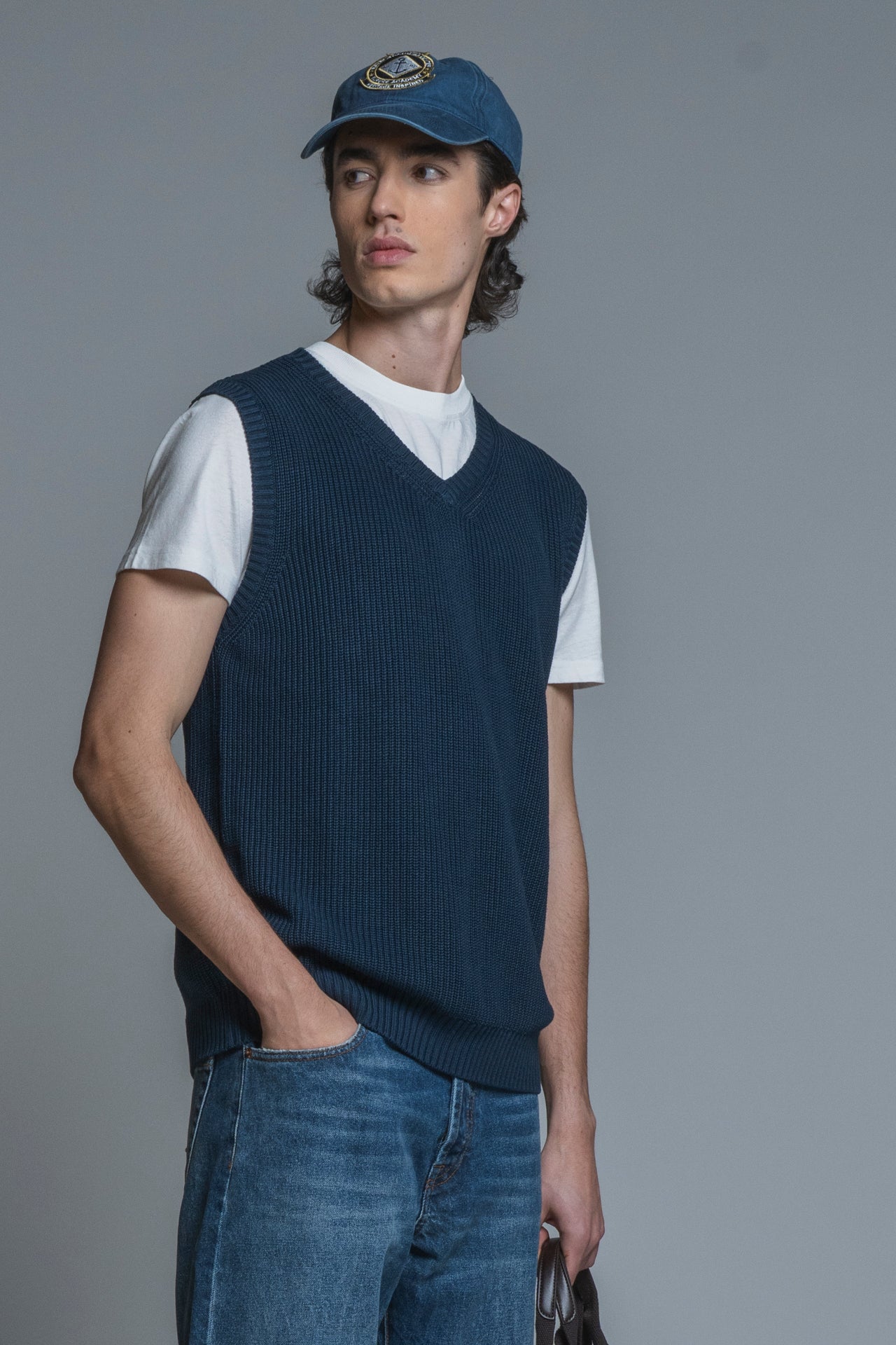KEEGAN GILET IN COTTON