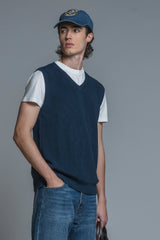 KEEGAN GILET IN COTTON