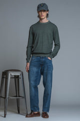 BUCK SWEATER IN COTTON COLD DYED