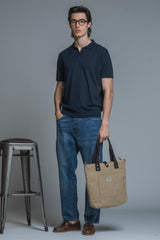 CLARK SWEATER SKIPPER POLO IN COTTON CREPE 