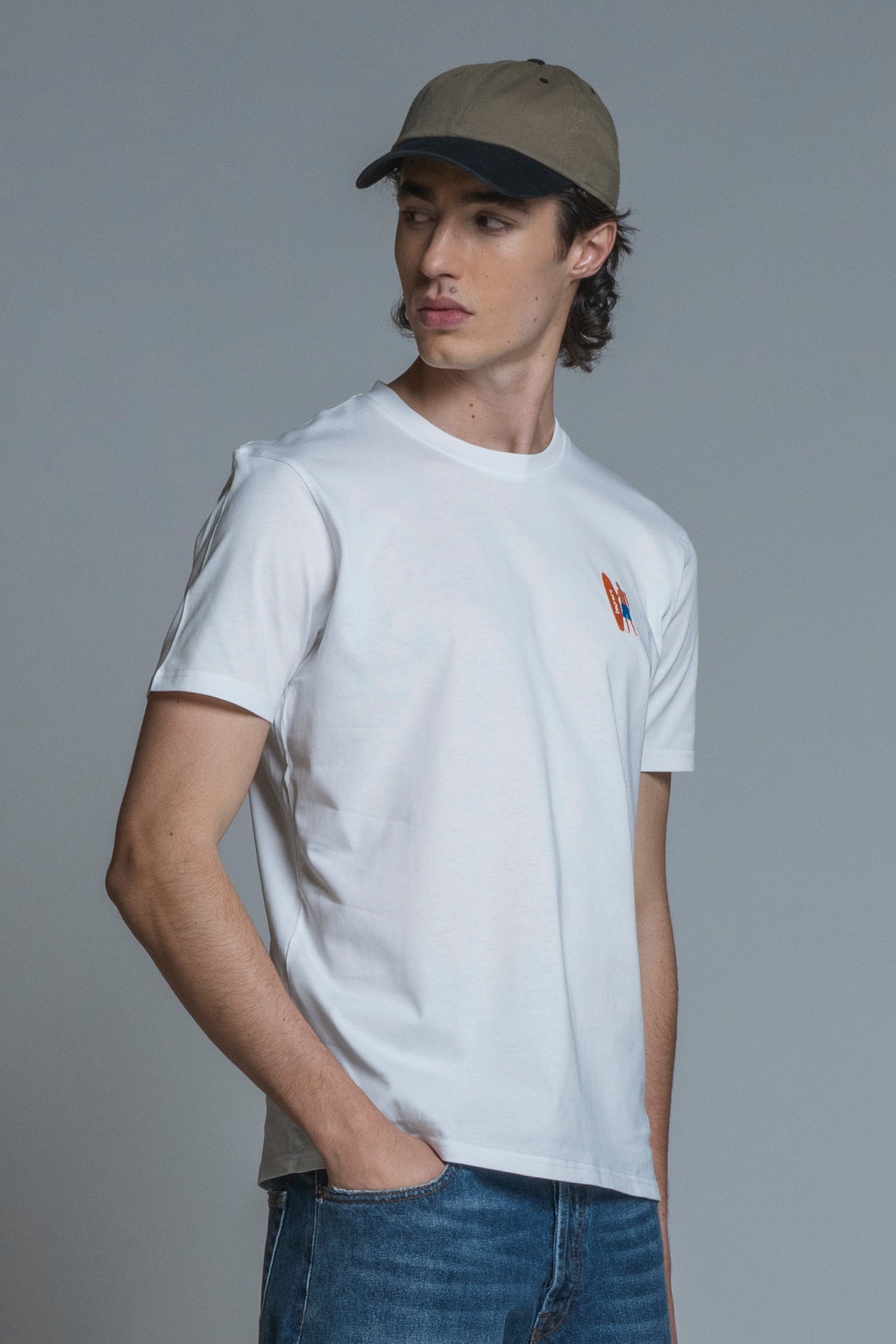 SURFER T.SHIRT WITH EMBROIDERY