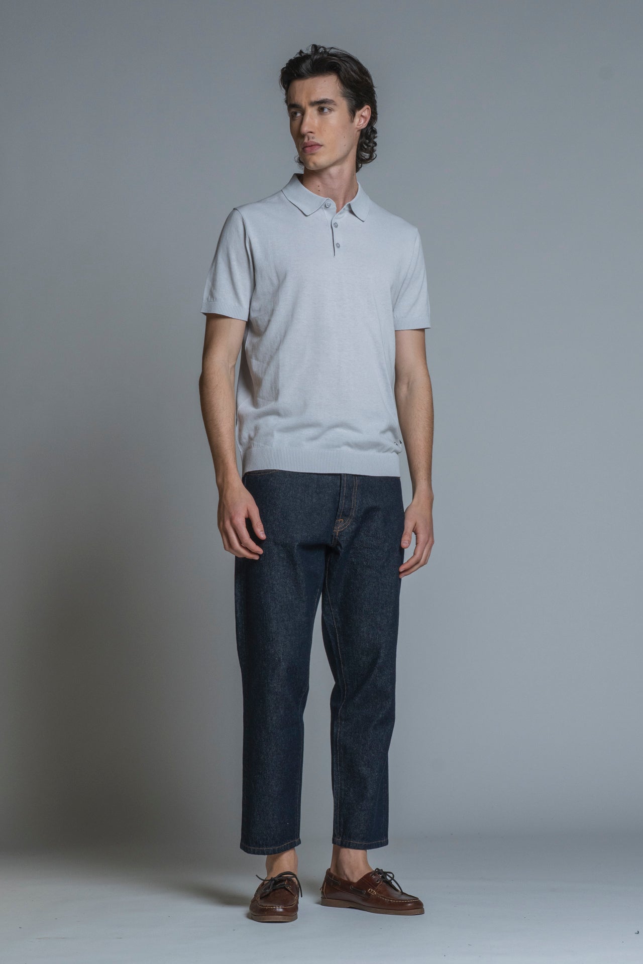 JOYCE SWEATER POLO IN COTTON CREPE