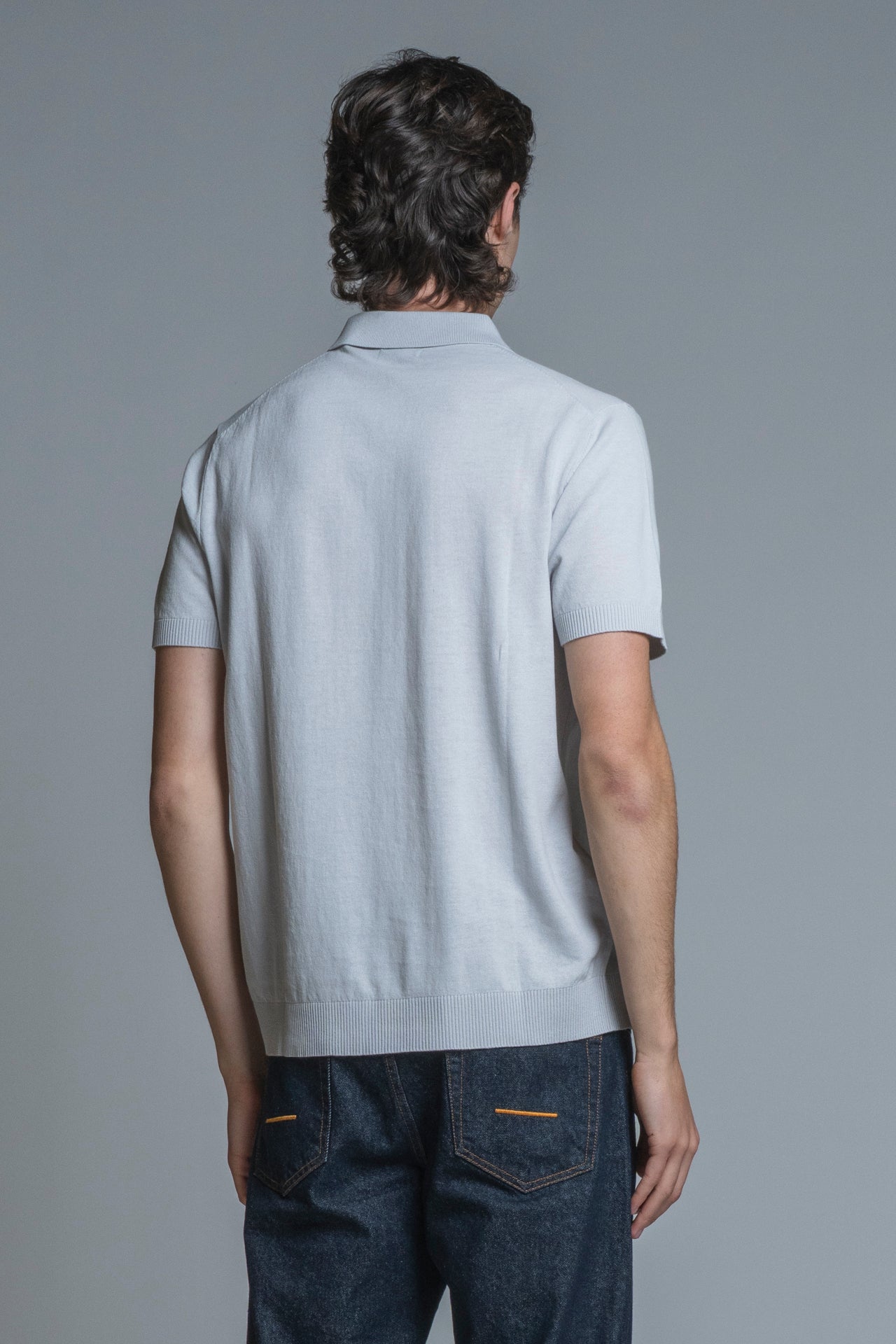 JOYCE SWEATER POLO IN COTTON CREPE