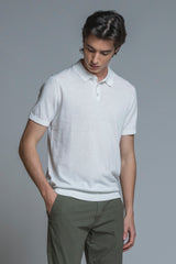 JOYCE SWEATER POLO IN COTTON CREPE