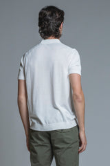 JOYCE SWEATER POLO IN COTTON CREPE
