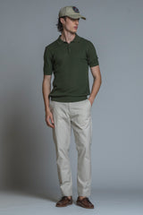 HILLS POLO CABLE IN COTTON CREPE