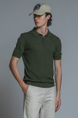 HILLS POLO CABLE IN COTTON CREPE