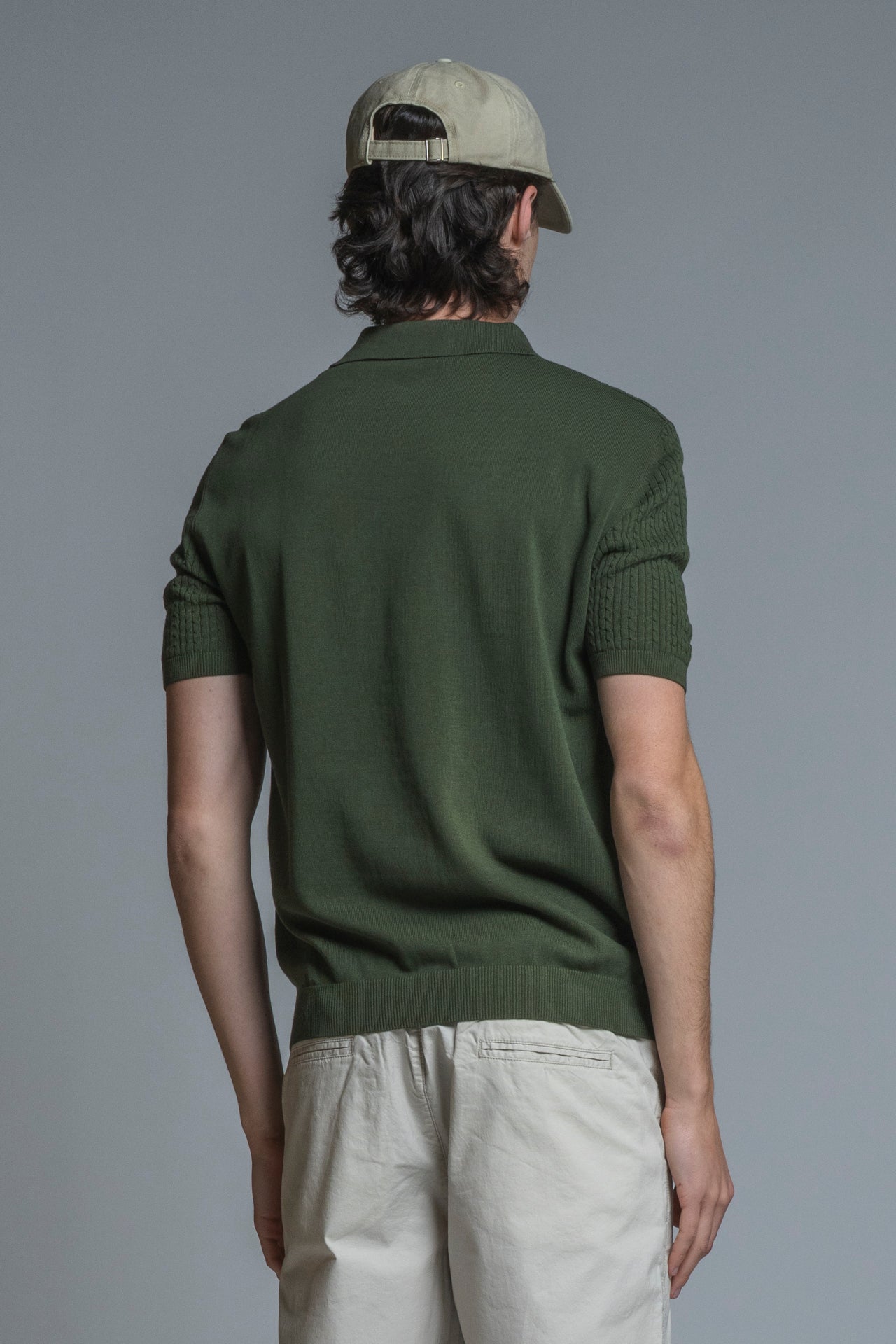 HILLS POLO CABLE IN COTTON CREPE