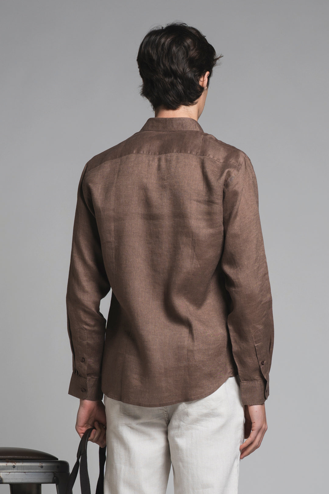 LARS KOREAN SHIRT IN SEERSUCKER