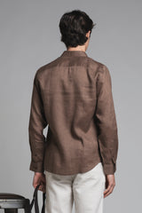 LARS KOREAN SHIRT IN SEERSUCKER