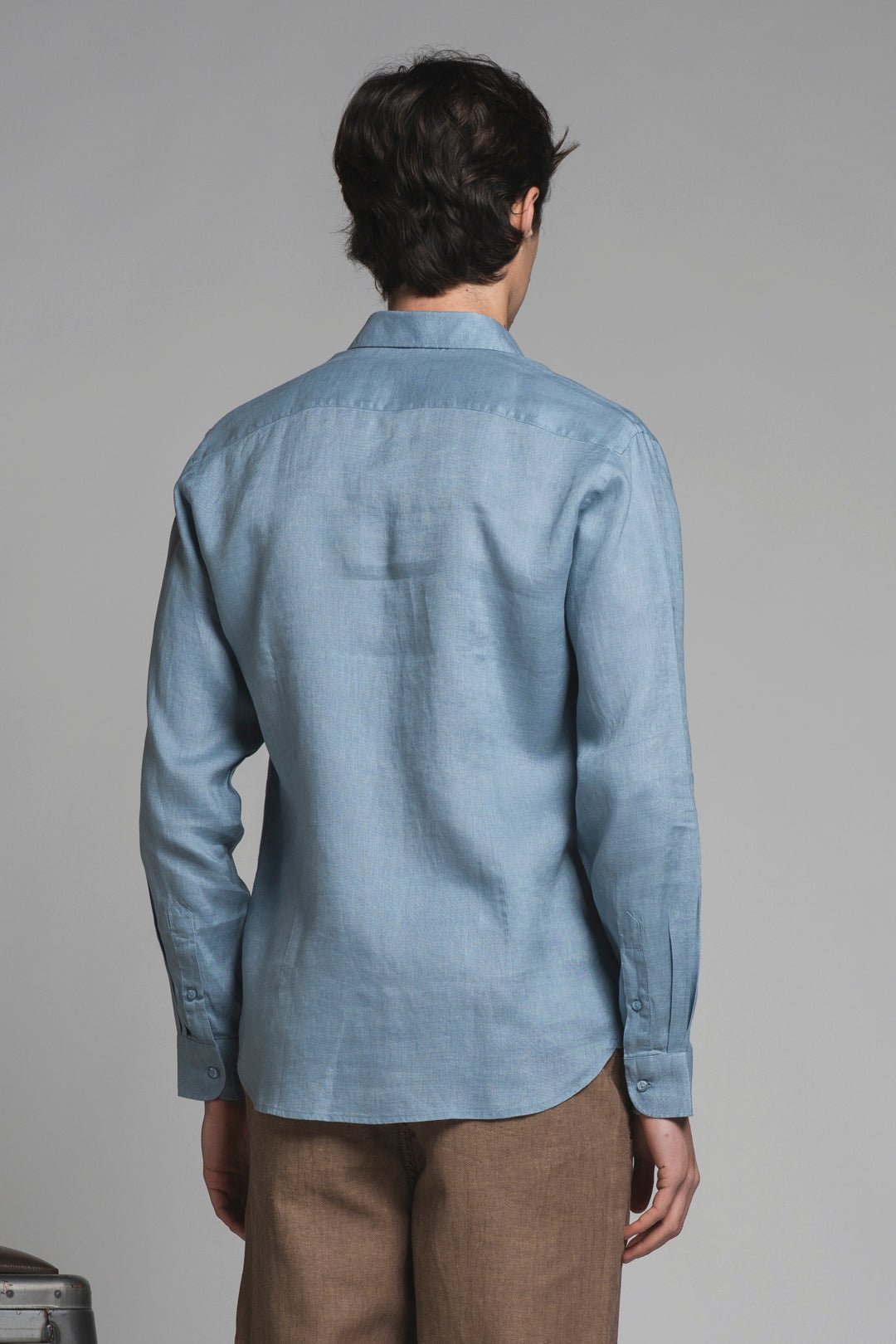 LARS KOREAN SHIRT IN SEERSUCKER