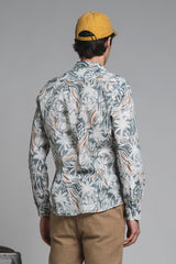 LARS KOREAN SHIRT IN SEERSUCKER