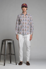 LARS KOREAN SHIRT IN SEERSUCKER