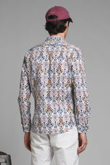 LARS KOREAN SHIRT IN SEERSUCKER
