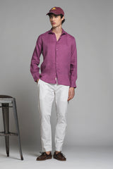 LARS KOREAN SHIRT IN SEERSUCKER