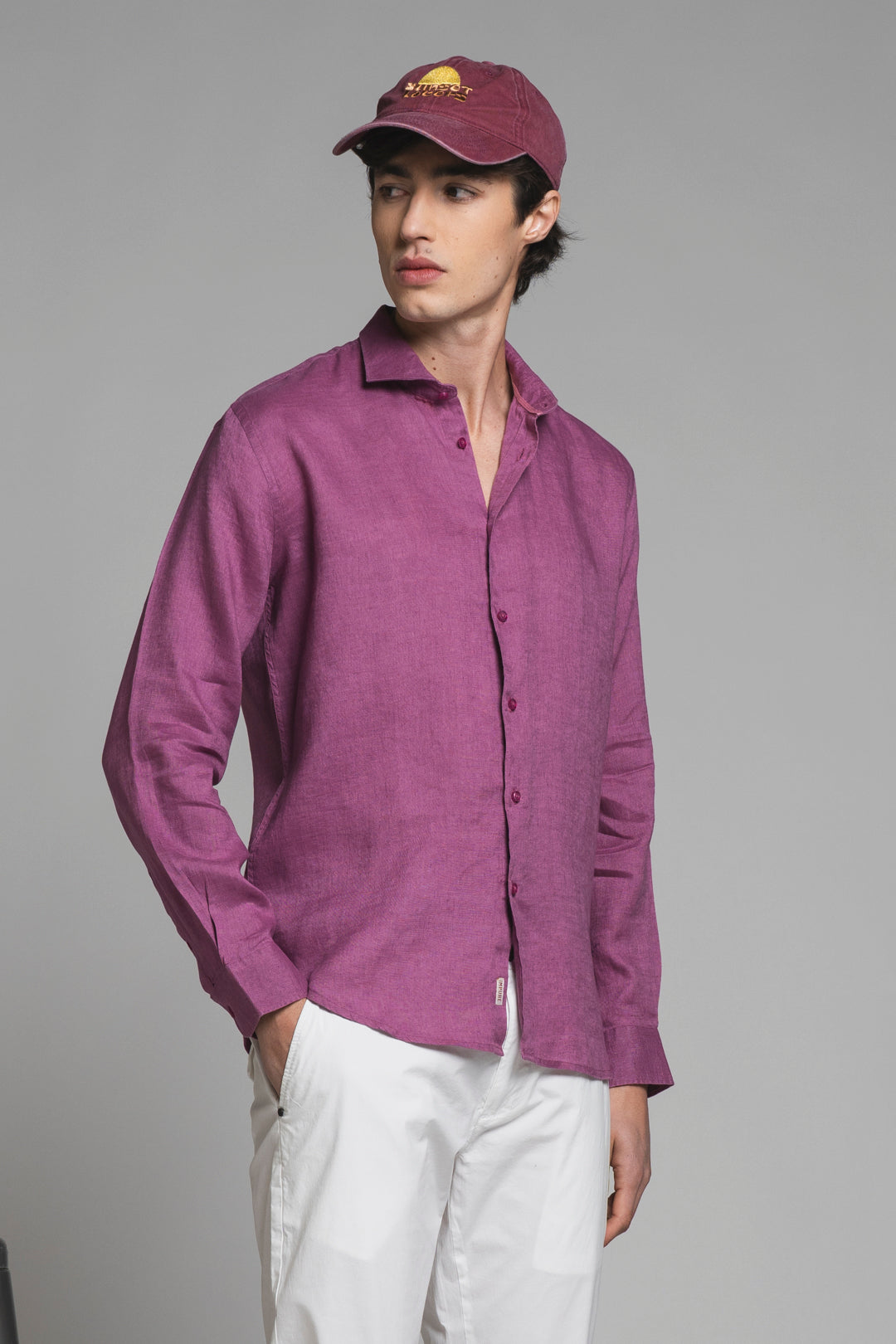 LARS KOREAN SHIRT IN SEERSUCKER