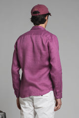 LARS KOREAN SHIRT IN SEERSUCKER