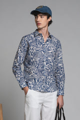 LUIS SHIRT ITALIAN COLLAR IN COTTON