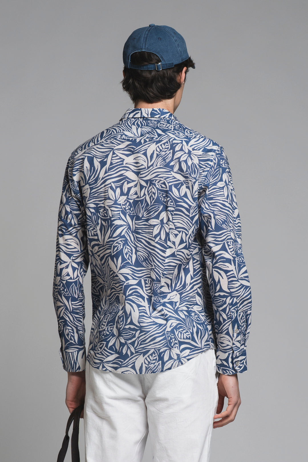 LUIS SHIRT ITALIAN COLLAR IN COTTON