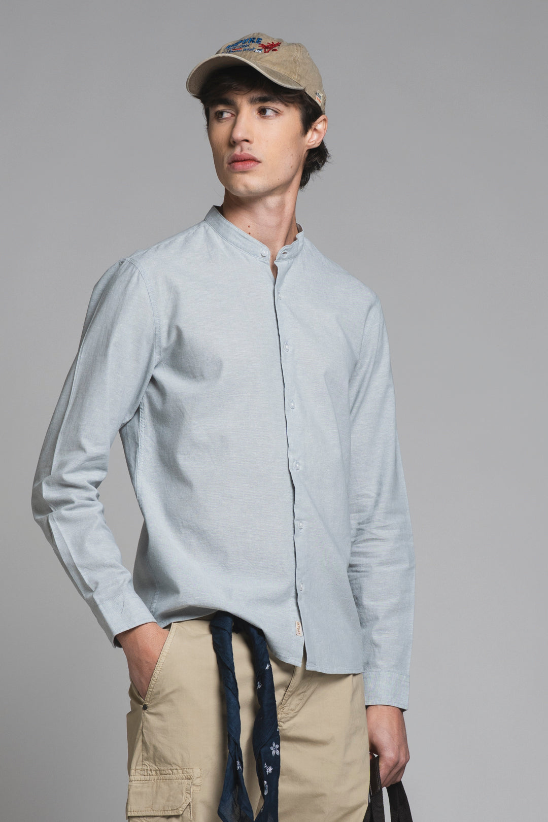 LARS SHIRT COREANA MIXED LINEN