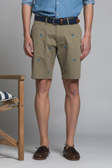 REY PRIME CHINO SHORT WITH EMBROIDERY