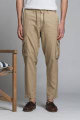 ELMON CARGO LONG IN MIXED LINEN