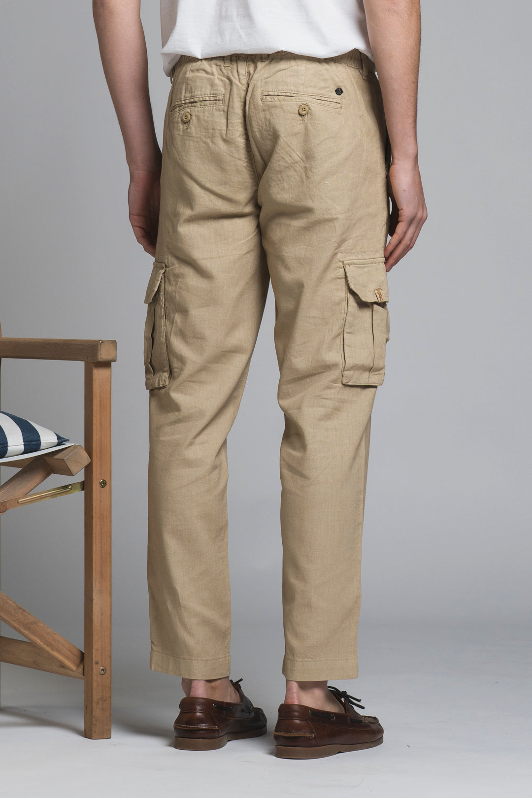 ELMON CARGO LONG IN MIXED LINEN