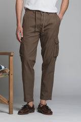 ELMON CARGO LONG IN MIXED LINEN