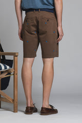 REY PRIME CHINO SHORT WITH EMBROIDERY