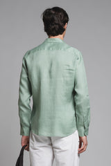LARS KOREAN SHIRT IN SEERSUCKER
