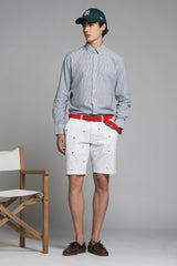REY FLAG CHINO SHORT WITH EMBROIDERY