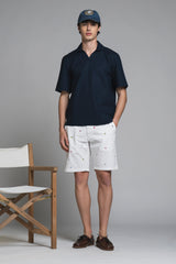 JAMIE POLO SKIPPER IN MIXED LINEN
