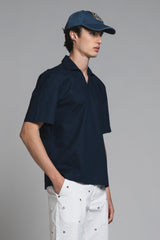 JAMIE POLO SKIPPER IN MIXED LINEN