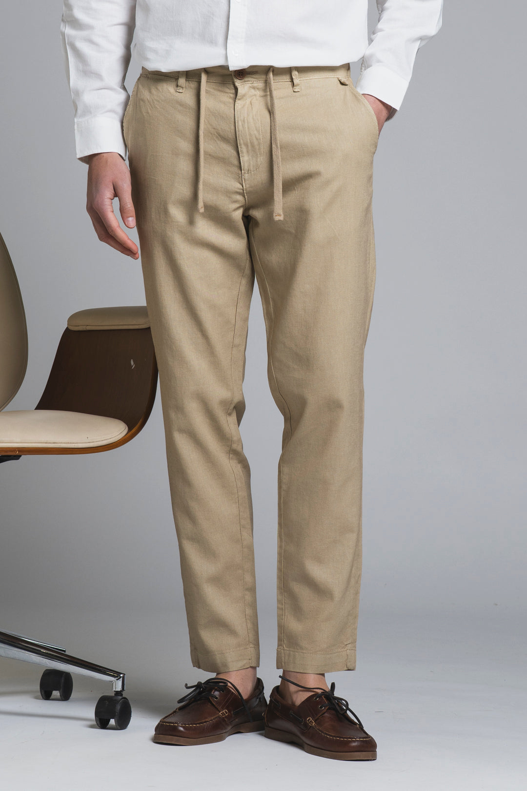 MILES CHINO LONG MIXED LINEN