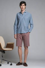 LARS KOREAN SHIRT IN SEERSUCKER