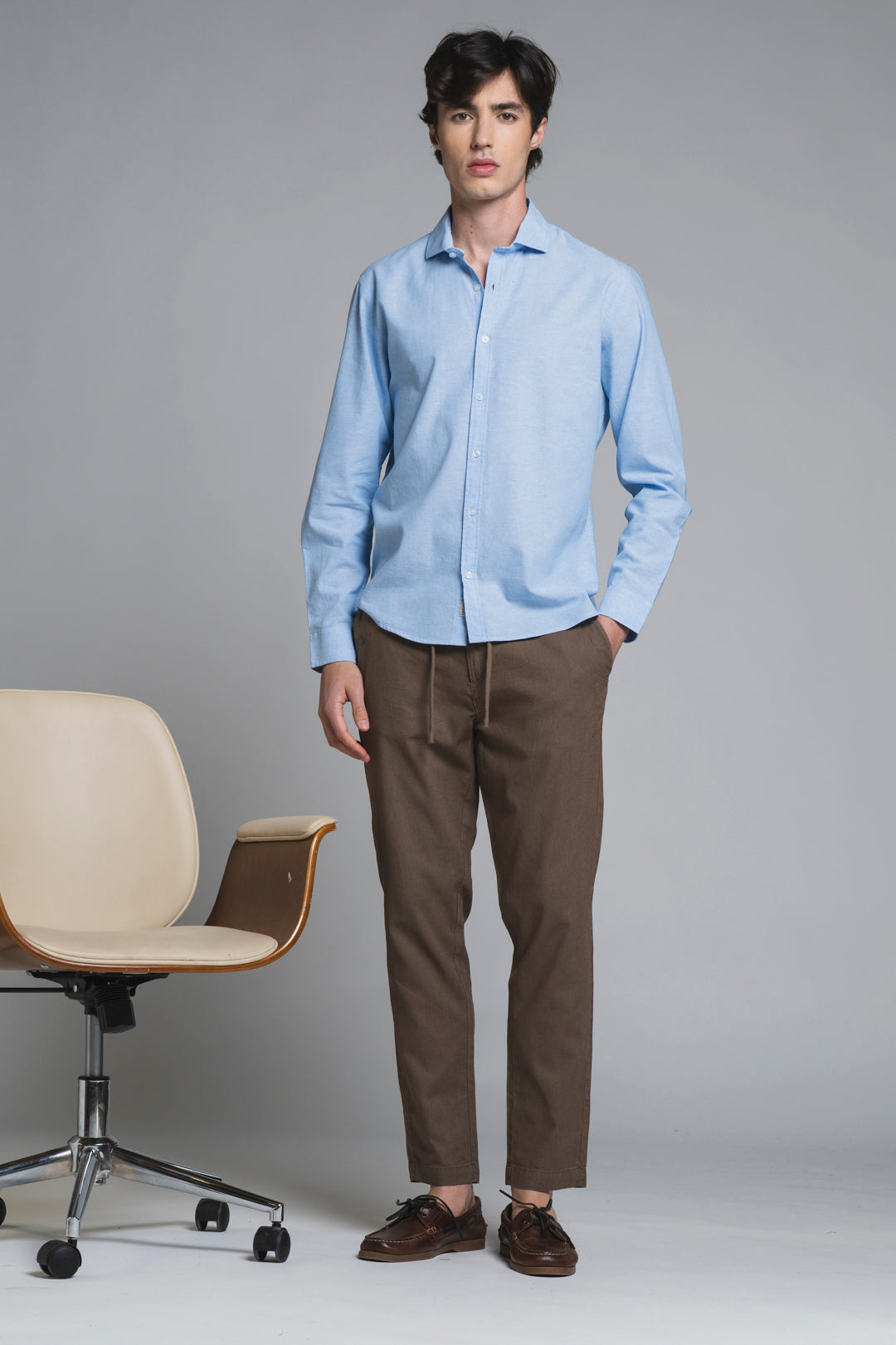 MILES CHINO LONG MIXED LINEN