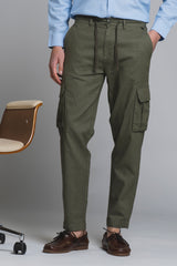 ELMON CARGO LONG IN MIXED LINEN