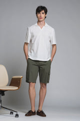 JAMIE POLO SKIPPER IN MIXED LINEN