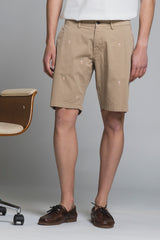 REY STILL CHINO SHORT IN TWILL WITH EMBROIDERY