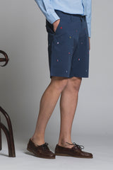 REY FLAG CHINO SHORT WITH EMBROIDERY
