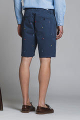 REY FLAG CHINO SHORT WITH EMBROIDERY