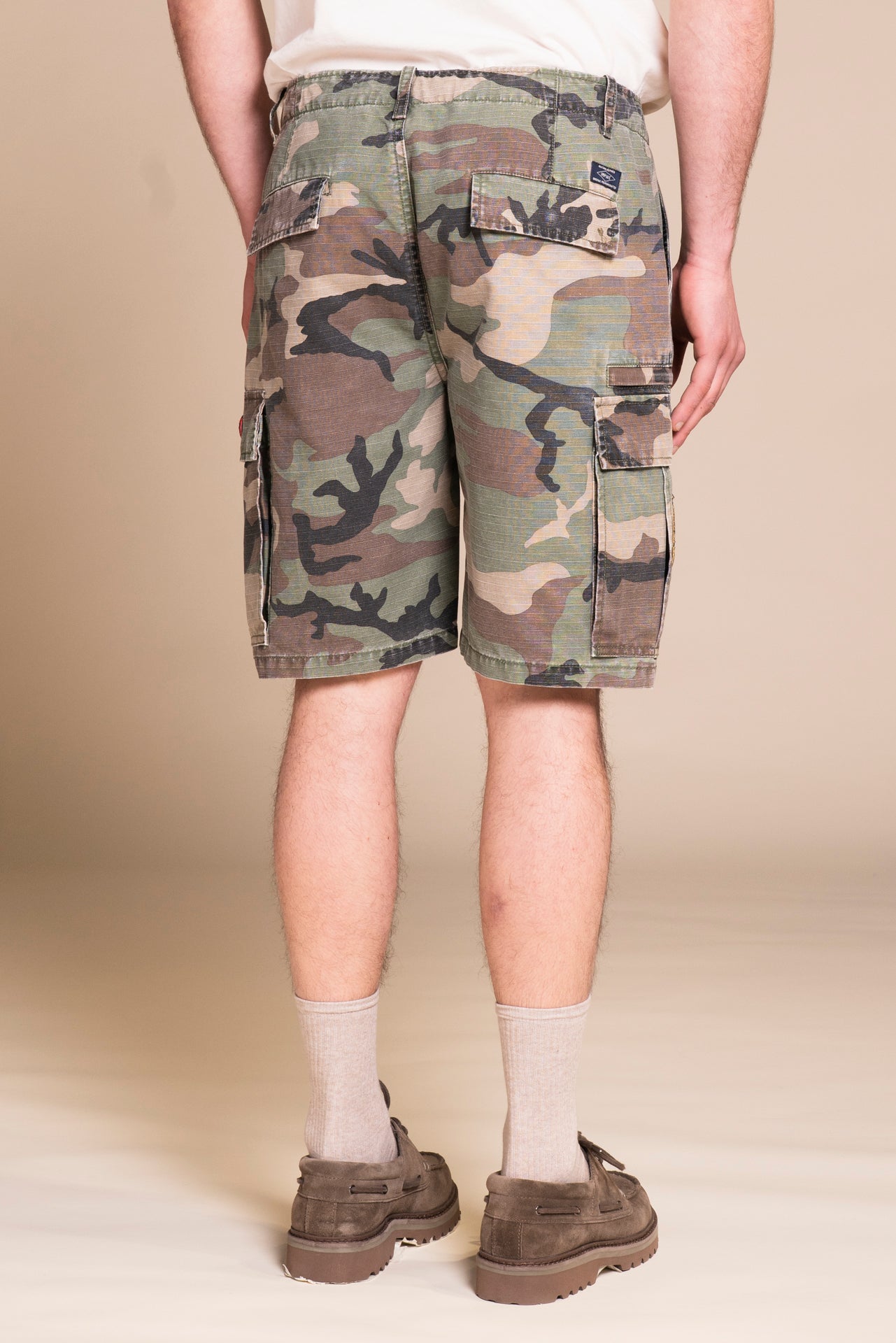 STONE CARGO SHORT IN RIP STOP CON PATCH