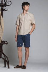 JAMIE POLO SKIPPER IN MIXED LINEN