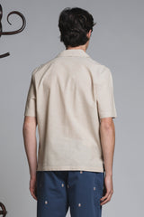 JAMIE POLO SKIPPER IN MIXED LINEN