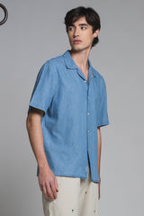 WILL SHIRT BOWLING IN DENIM SLUB