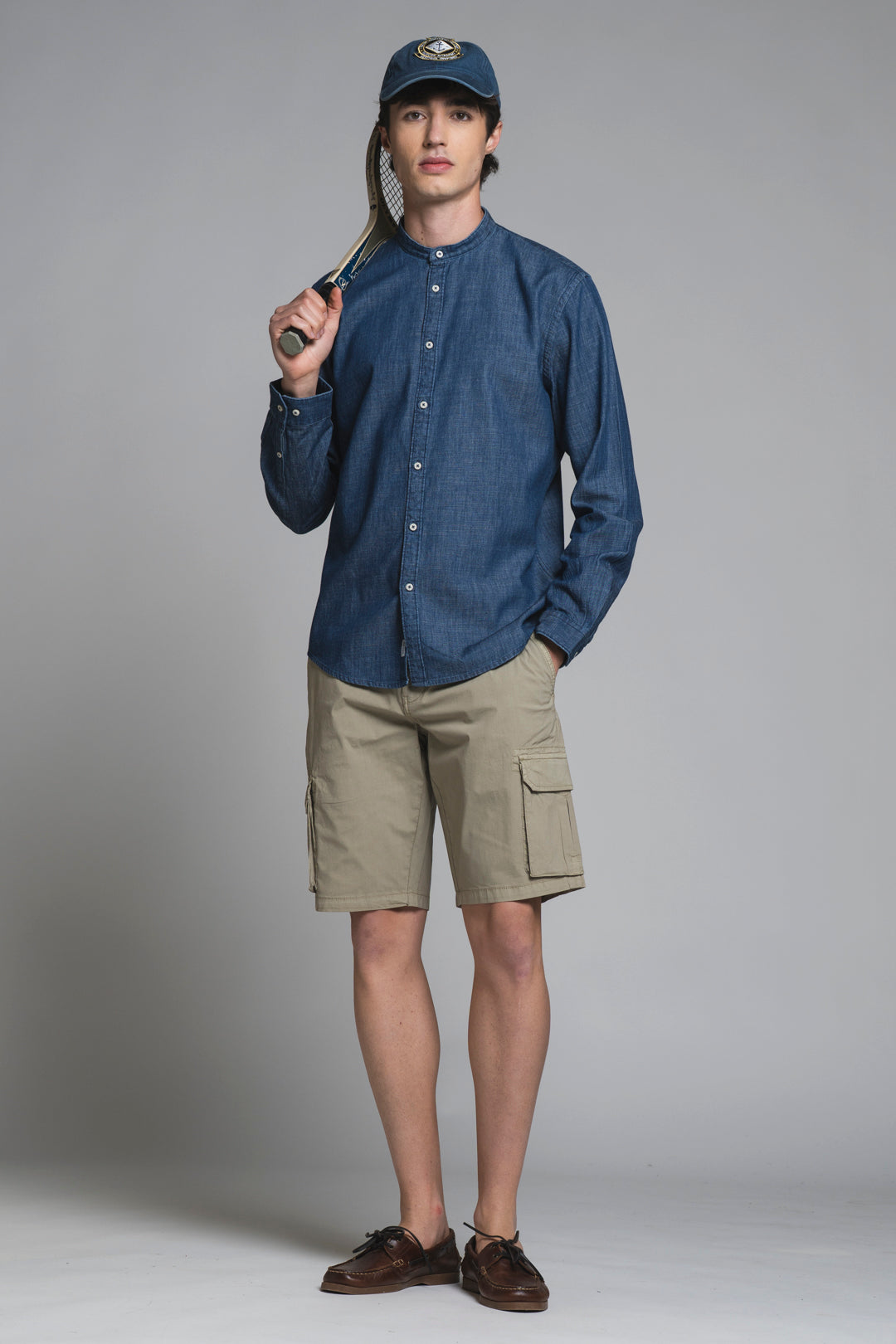 LARS KOREAN SHIRT IN SEERSUCKER