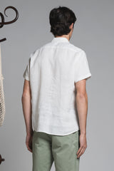 MARK SHIRT ITALIAN COLLAR IN 100% LINEN