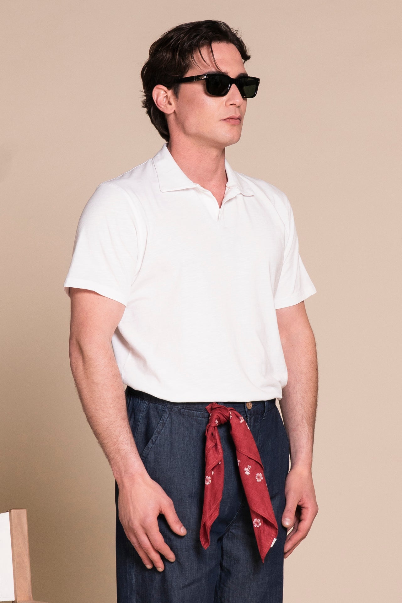 JAMIE POLO SKIPPER IN JERSEY SLUB